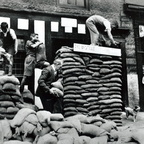 Sandbags being placed outside Tudor House Museum